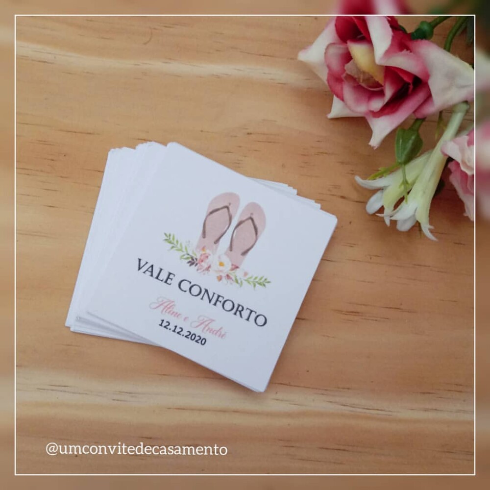 Tag vale conforto - Um Convite de Casamento