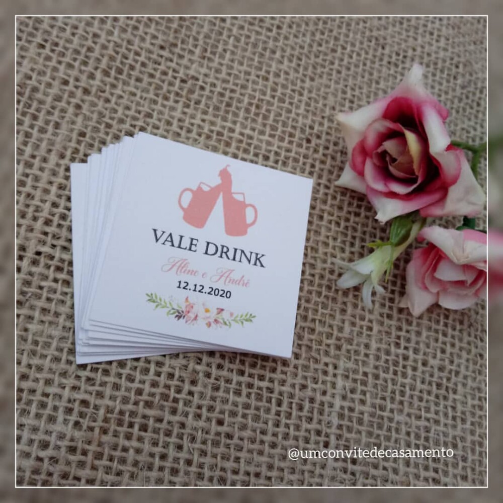 Tag vale drink - Um Convite de Casamento