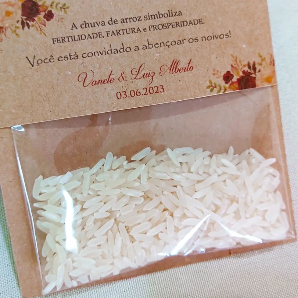 Chuva de arroz - Um Convite de Casamento