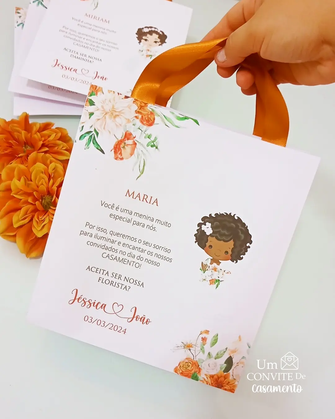 Sacolinhas Personalizadas - Um Convite de Casamento