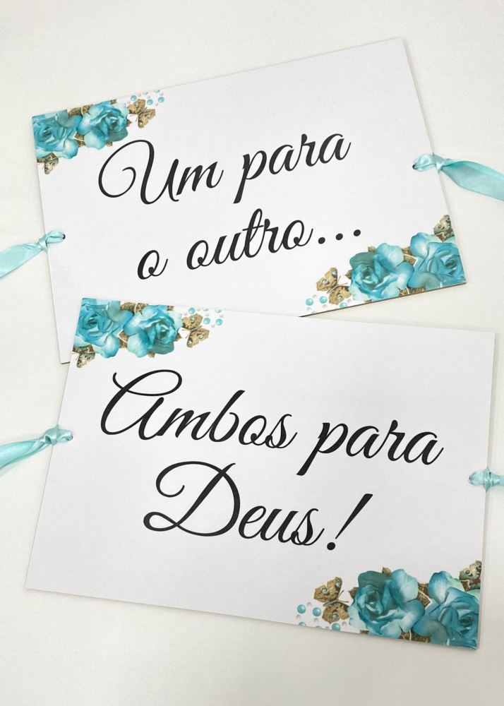 Par de placas de mdf - Um Convite de Casamento