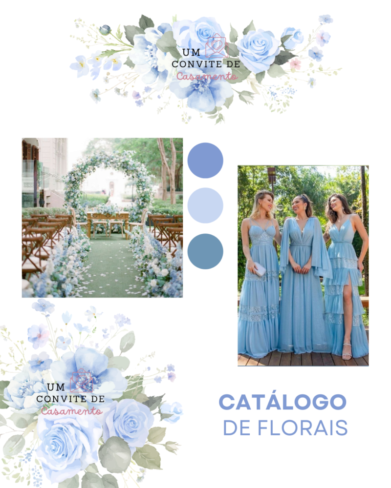 Azul serenity - Um Convite de Casamento