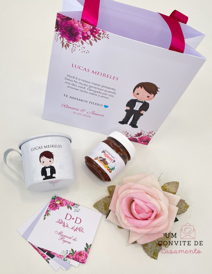 Kit Convite Infantil Personalizado para Casamento - Um Convite de Casamento